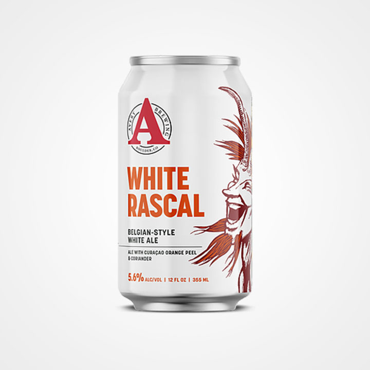 Lattina di birra White Rascal da 35,5cl